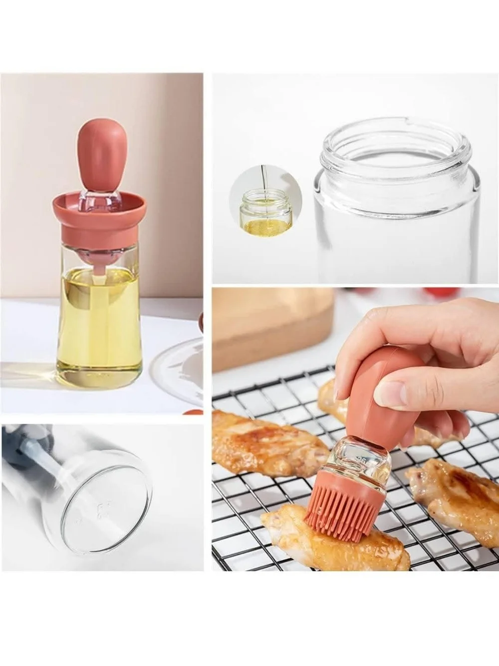 Silicone Pump Dispenser Bottle - Coral Pink
